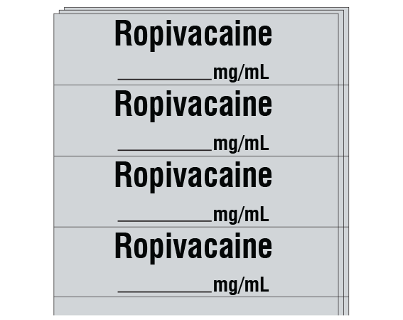 SA-308-PK Anesthesia Drug Labels for Syringe Identification - Pack Form