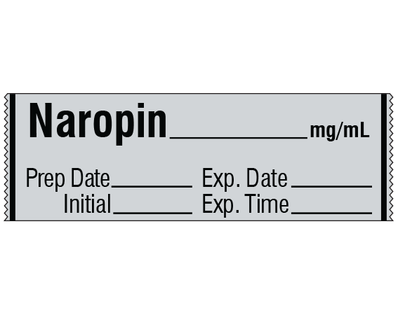 SA-309-EXP Anesthesia Drug Labels for Syringe Identification - Tape Form