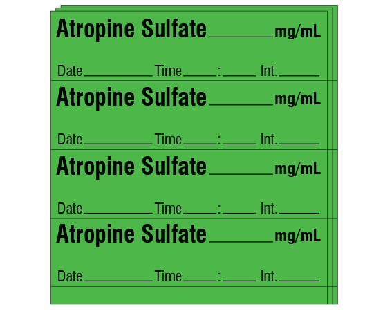 SA-313-DTI-PK Anesthesia Drug Labels for Syringe Identification - Pack Form