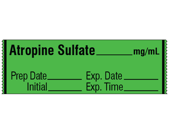 SA-313-EXP Anesthesia Drug Labels for Syringe Identification - Tape Form