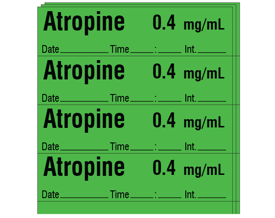 SA-314-DTI-PK Anesthesia Drug Labels for Syringe Identification - Pack Form