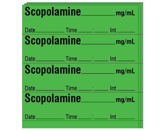 SA-317-DTI-PK Anesthesia Drug Labels for Syringe Identification - Pack Form