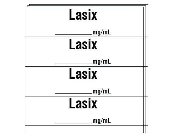 SA-3210-PK Anesthesia Drug Labels for Syringe Identification - Pack Form
