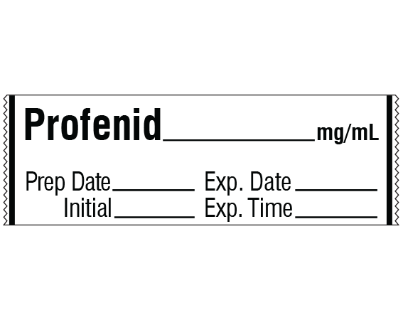 SA-3237-EXP Anesthesia Drug Labels for Syringe Identification - Tape Form