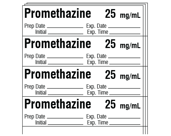 SA-3256-EXP-PK Anesthesia Drug Labels for Syringe Identification - Pack Form