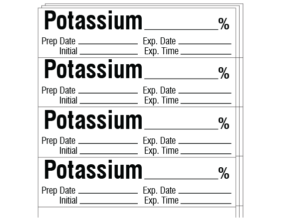 SA-59-EXP-PK Anesthesia Drug Labels for Syringe Identification - Pack Form