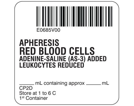 SB128-20-54 Red Blood Cells Product Labels for Compliance with ISBT 128 Standards