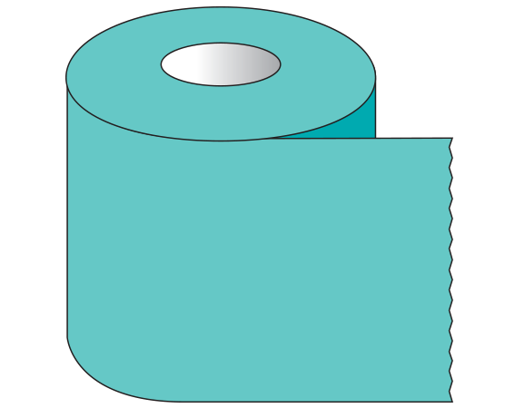 st-11-16 Aqua 1-1/2" x 500" Color Coded Multi-Purpose Labeling Tape - 1" Cores