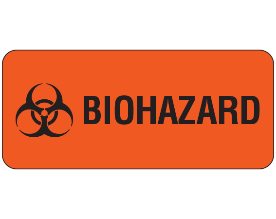 UPCR-6027 Biohazard Warning Identification Labels