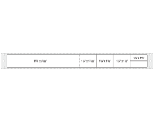 White 1-1/4" x 13.3" Pinfed Printer Labels for Meditech Laboratory Software Systems