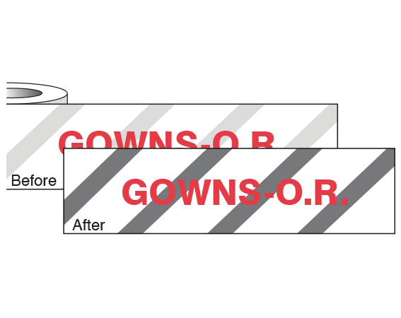 CS-186 Imprinted Identification Tape for Steam Autoclaves
