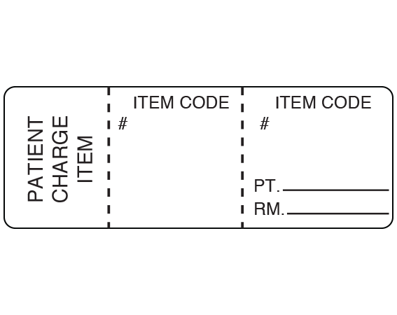 PCS-10PF-1 Pinfed Printer Labels for Patient Charge Systems