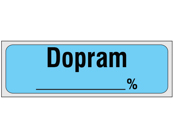 SA-26-PRE Anesthesia Drug Labels for Syringe Identification - Precut Form