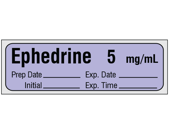 SA-2805-EXP-PRE Anesthesia Drug Labels for Syringe Identification - Precut Form