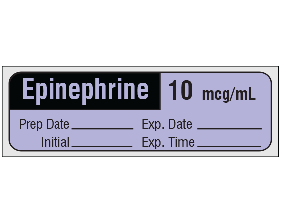 SA-2808-EXP-PRE Anesthesia Drug Labels for Syringe Identification - Precut Form
