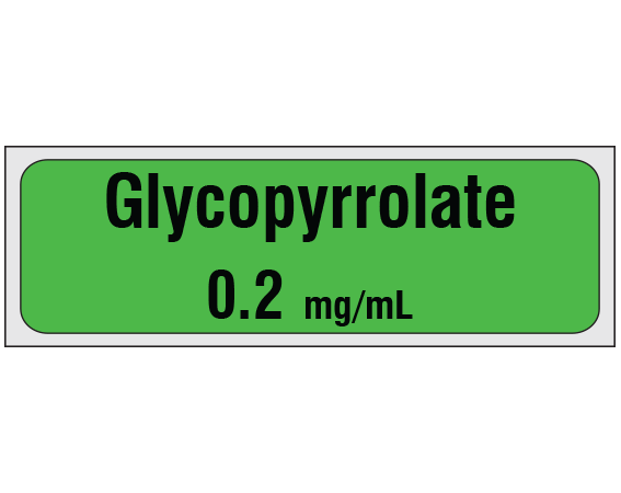 SA-315-PRE Anesthesia Drug Labels for Syringe Identification - Precut Form