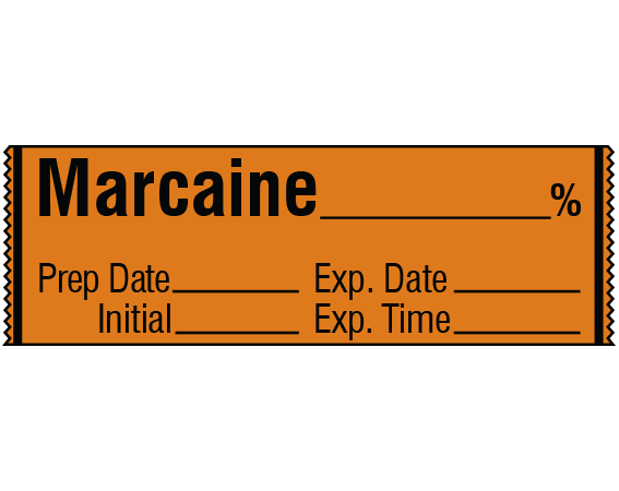 SA-38-EXP Anesthesia Drug Labels for Syringe Identification - Tape Form