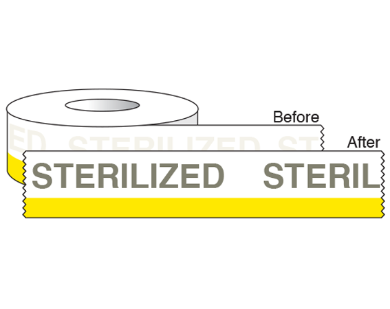 SIL-34-B-2 Color Coded Indicator Tape for Steam Autoclaves - Sterilized