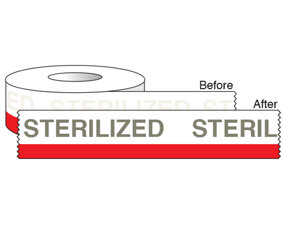 SIL-34-B-4 Color Coded Indicator Tape for Steam Autoclaves - Sterilized