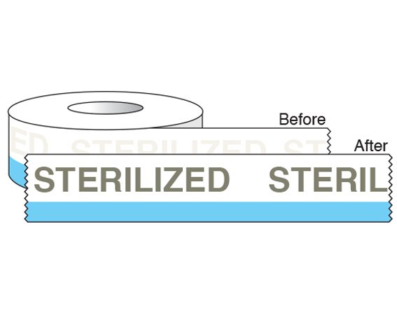 SIL-34-B-6 Color Coded Indicator Tape for Steam Autoclaves - Sterilized
