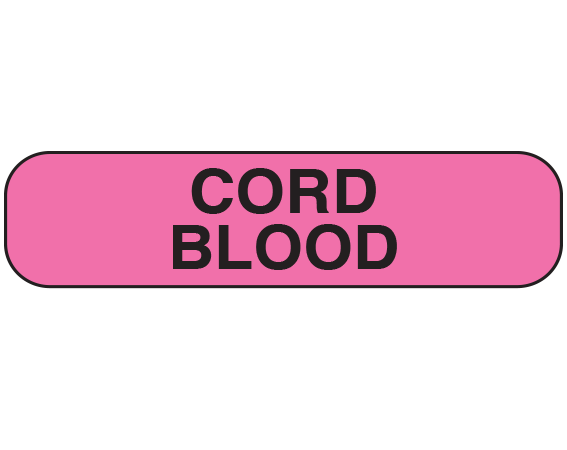 UPCR-1303 Blood Collection Cord Blood Labels