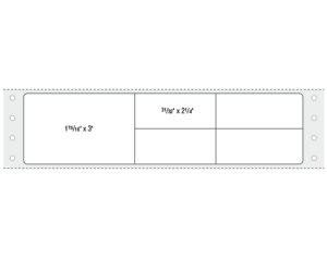 White 1-15/16" x 7-1/2" Pinfed Printer Labels for the Laboratory