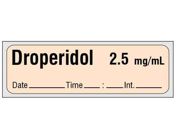 SA-264-DTI-PRE Anesthesia Drug Labels for Syringe Identification - Precut Form