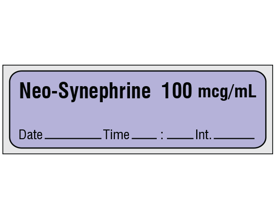 SA-2809-DTI-PRE Anesthesia Drug Labels for Syringe Identification - Precut Form