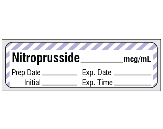 SA-2917-EXP-PRE Anesthesia Drug Labels for Syringe Identification - Precut Form