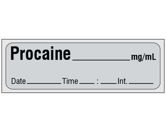 SA-301-DTI-PRE Anesthesia Drug Labels for Syringe Identification - Precut Form