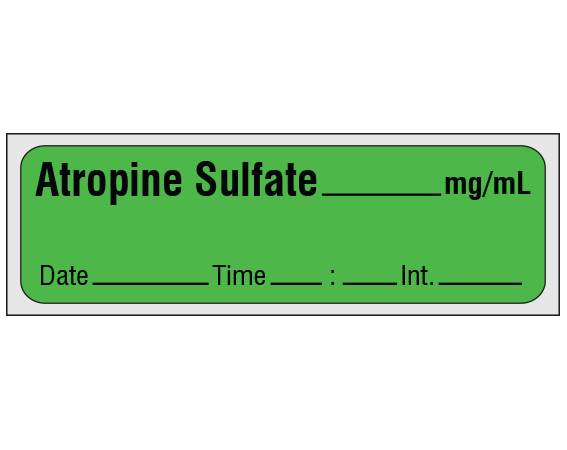 SA-313-DTI-PRE Anesthesia Drug Labels for Syringe Identification - Precut Form