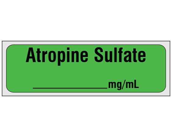 SA-313-PRE Anesthesia Drug Labels for Syringe Identification - Precut Form