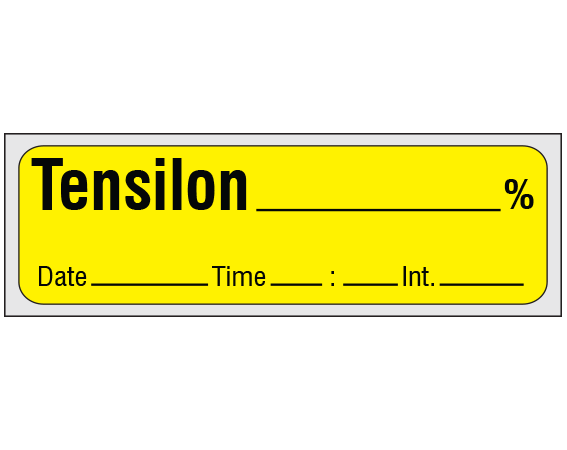 SA-50-DTI-PRE Anesthesia Drug Labels for Syringe Identification - Precut Form