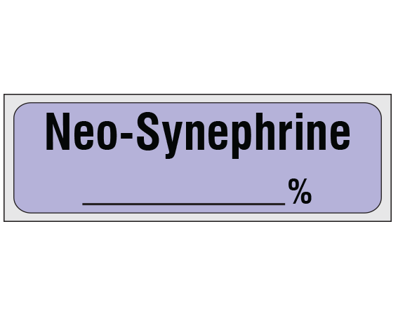 SA-58-PRE Anesthesia Drug Labels for Syringe Identification - Precut Form