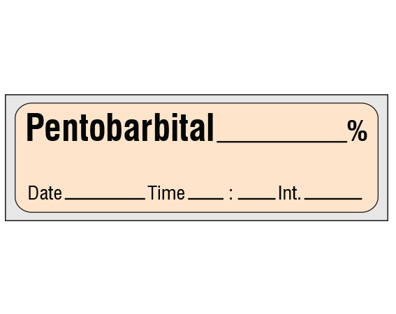 SA-9-DTI-PRE Anesthesia Drug Labels for Syringe Identification - Precut Form