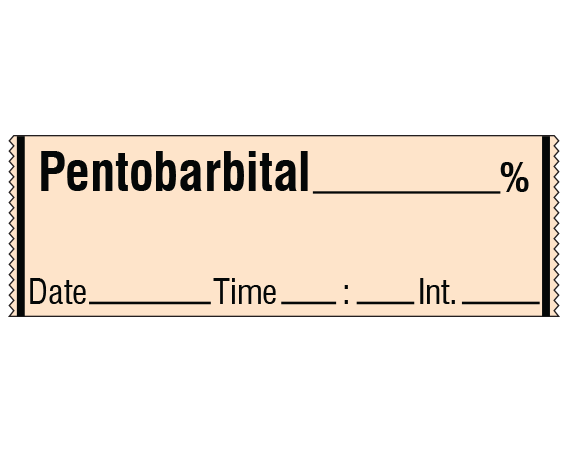 SA-9-DTI Anesthesia Drug Labels for Syringe Identification - Tape Form