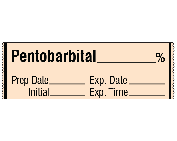 SA-9-EXP Anesthesia Drug Labels for Syringe Identification - Tape Form