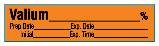 SA-2120-EXP-PK Anesthesia Drug Labels for Syringe Identification - Pack Form
