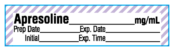 SA-2918-EXP-PK Anesthesia Drug Labels for Syringe Identification - Pack Form