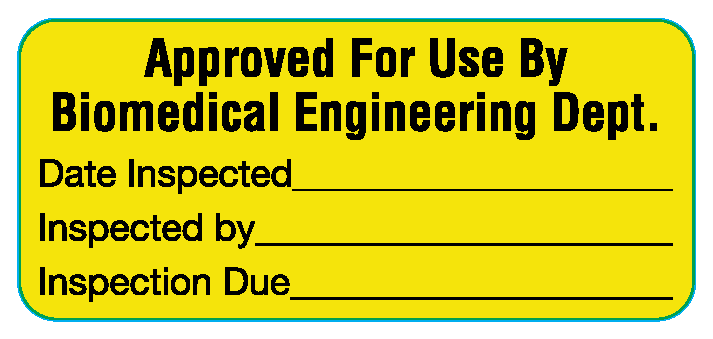 ME-19-2 Biomedical Engineering Equipment Labels