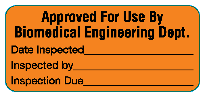 ME-19-5 Biomedical Engineering Equipment Labels