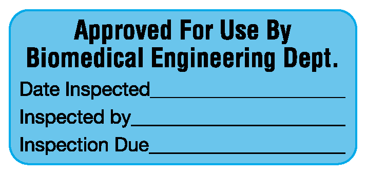 ME-19-6 Biomedical Engineering Equipment Labels