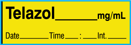 SAV-900-DTI Anesthesia Drug Labels for Veterinary Syringe Identification - Tape Form