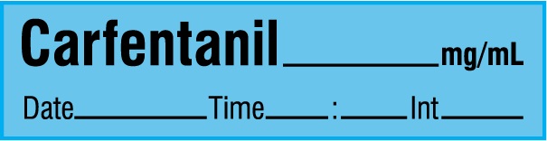 SAV-940-DTI-PK Anesthesia Drug Labels for Veterinary Syringe Identification - Pack Form
