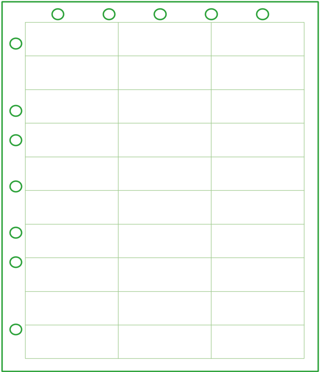 I-310 Zebra Integra 30 Up Labels with Hole Punching - 2.5 x 1 - White