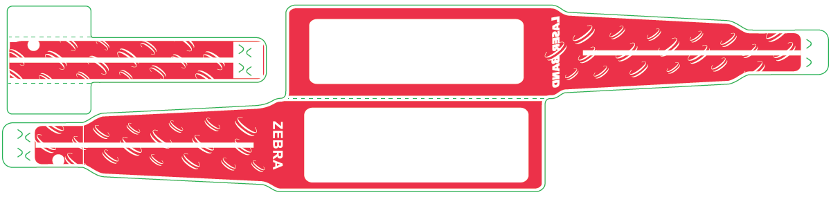 LB2-PED-L3S-RED | Zebra Pediatric L3 Wristband Sheetlet - 8.5" x 11" - Red