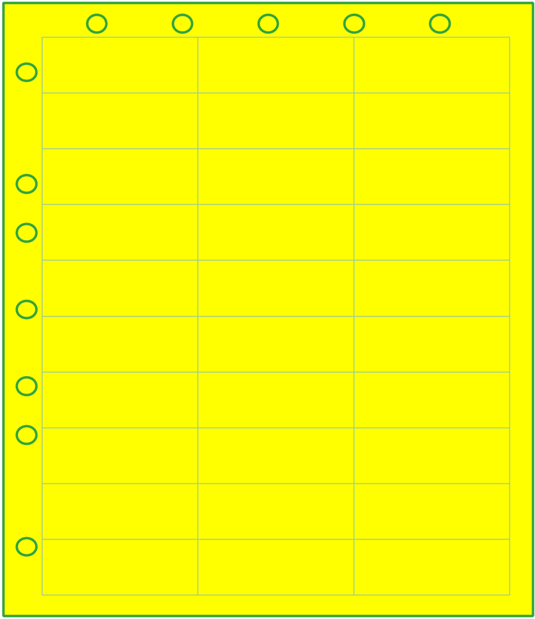 PLS-103X-YEL Zebra 30 Up Laser Labels - 8.5 x 11 - Yellow