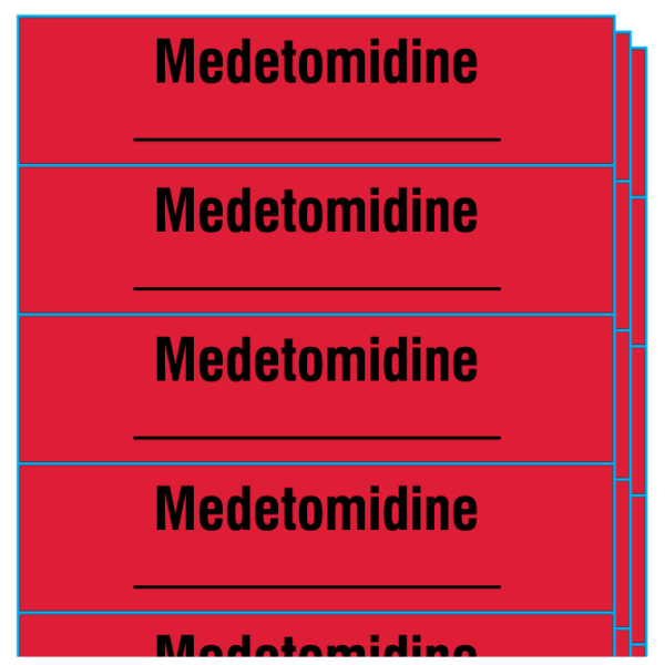 SAV1001PK Veterinary Anesthesia Syringe Labels