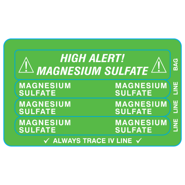 TCL-HA-1 Color Coded IV Tubing Control Labels