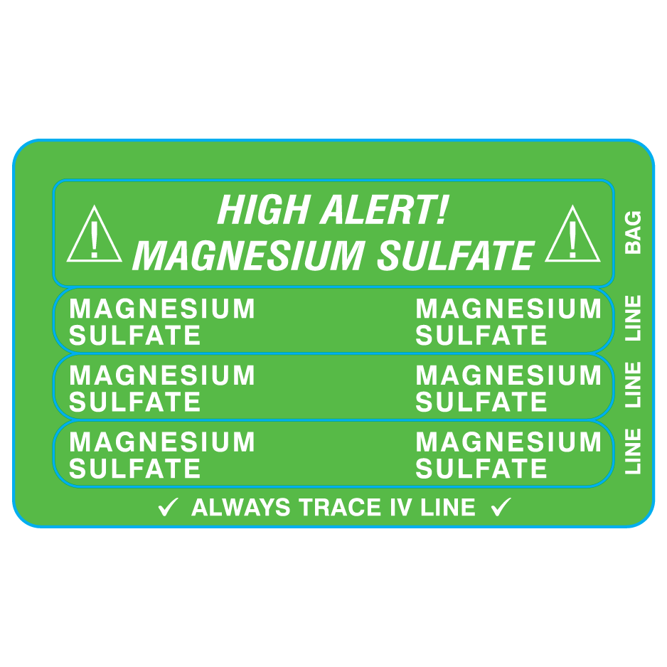 TCL-HA-1 Color Coded IV Tubing Control Labels